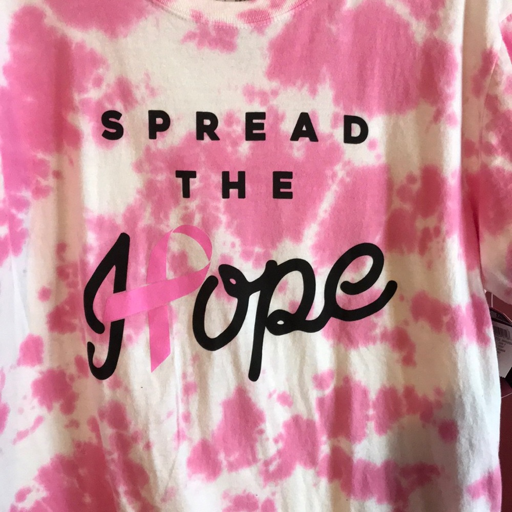 🆕🎗breast cancer awareness tie-dye T-shirt 🎗